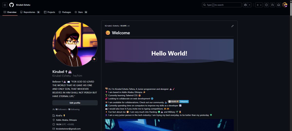 KirubelEshetuTe's tweet image. 1️⃣8️⃣ 18 following . 18 followers . 18 repositories . 18 stars (I started all my repositories, no big deal 😁) . Joined on 18th 👀 quite a coincidence on @github, ha
But I am not 18 😭
🫂 We can connect 📍 github.com/Kirubel-Eshetu
#GitHub #githubcommunity #coders #developers