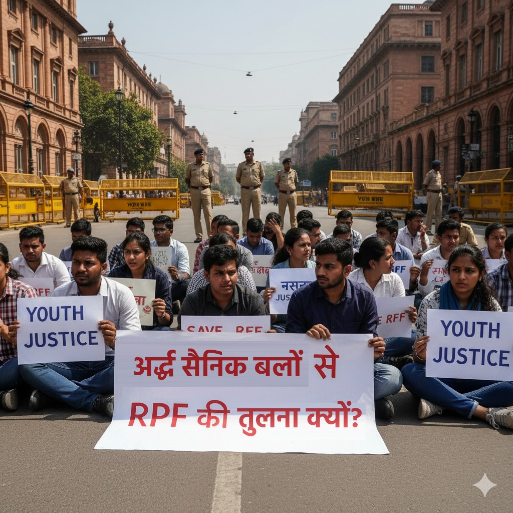 NaveenSirRWA's tweet photo. RPF भर्ती में बदले गए पात्रता नियमों से हजारों अभ्यर्थी बाहर हो गए हैं।
युवाओं की मेहनत और उम्मीदों को इस तरह नज़रअंदा��़ करना अन्याय पूर्ण है।
रेलवे को पुराने पात्रता मानक बहाल करने चाहिए ताकि सभी योग्य अभ्यर्थियों को मौका मिले।

#JusticeForRPF_Aspirants ✊ https://t.co/uZ4iKkgMID