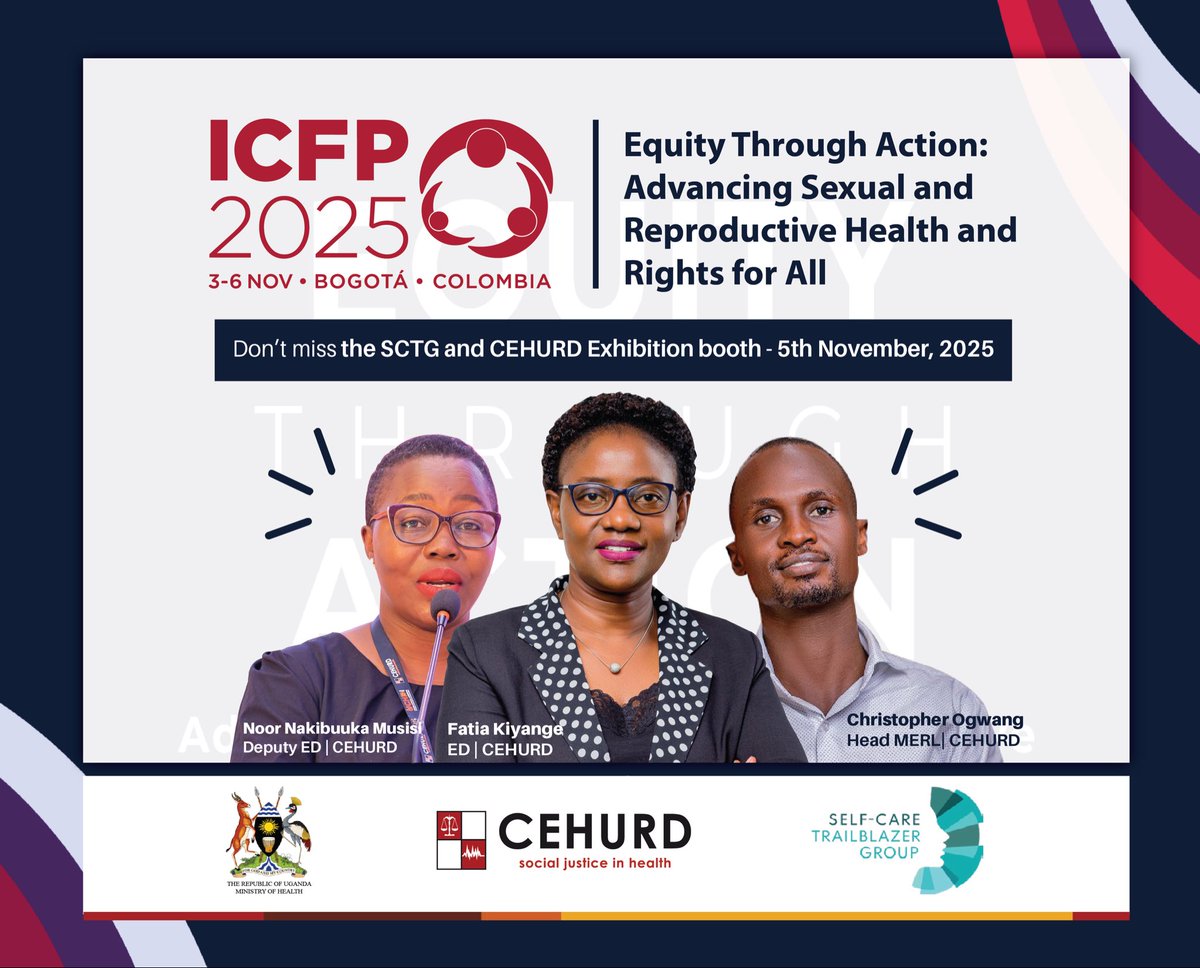 CEHURD will be part of the 𝐈𝐧𝐭𝐞𝐫𝐧𝐚𝐭𝐢𝐨𝐧𝐚𝐥 𝐂𝐨𝐧𝐟𝐞𝐫𝐞𝐧𝐜𝐞 𝐨𝐧 𝐅𝐚𝐦𝐢𝐥𝐲 𝐏𝐥𝐚𝐧𝐧𝐢𝐧𝐠 (ICFP 2025), happening from 3rd to 6th November in Bogotá, Colombia, under the theme 𝗘𝗾𝘂𝗶𝘁𝘆 𝗧𝗵𝗿𝗼𝘂𝗴𝗵 𝗔𝗰𝘁𝗶𝗼𝗻: 𝗔𝗱𝘃𝗮𝗻𝗰𝗶𝗻𝗴 𝗦𝗲𝘅𝘂𝗮𝗹 𝗮𝗻𝗱