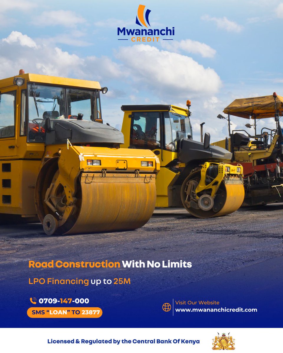 CreditMwananchi's tweet image. You’ve secured the deal, now let’s help you deliver. 

Mwananchi Credit’s LPO financing gives your business the boost it needs to stay ahead and grow stronger.

Apply now at mwananchicredit.com or call us on 0709-147-000

#MwananchiCredit #InvestorInPeople  #LPOFinancing