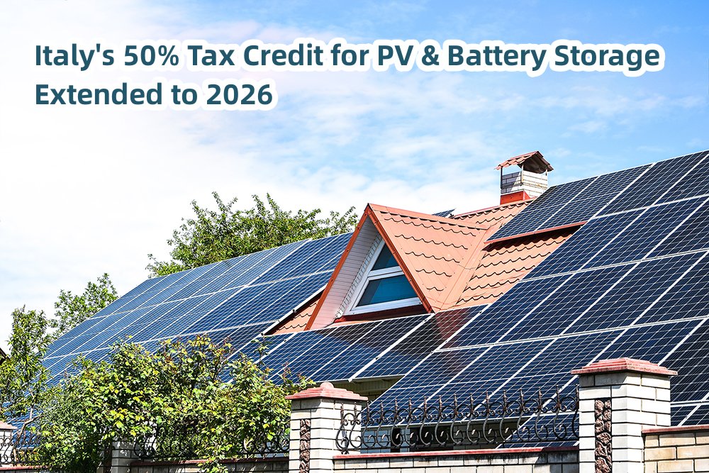 PeterYang0329's tweet photo. Italy's 50% tax credit for solar PV &amp; battery storage systems is extended to 2026. 🌞 Cut energy costs &amp; boost homes' clean energy independence.⚡🔋

For More Info. ➡ https://t.co/cdg2rF6QOs

#SolarPV #BatteryStorageSystem #ItalySolar #HomeSolarEnergy #HomeBatteryStorage https://t.co/HeNJiyuSQw