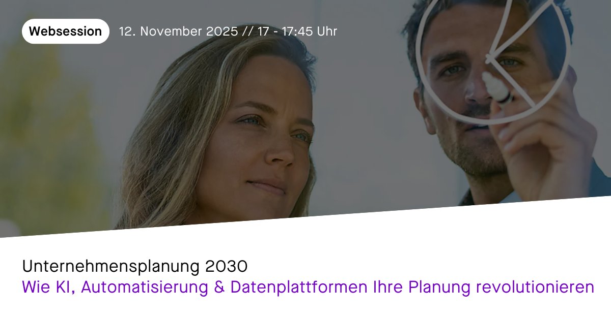 #KI, #Automatisierung &amp; Datenplattformen verändern die Unternehmensplanung rasant. Wer heute vorbereitet ist, sichert sich den Vorsprung. Wer wartet, verliert. 12.11.2025, 17–17:45 Uhr, Online &amp; kostenfrei
👉Jetzt anmelden: bit.ly/49vqtQe #SAP #Digitalisierung #AllForOne