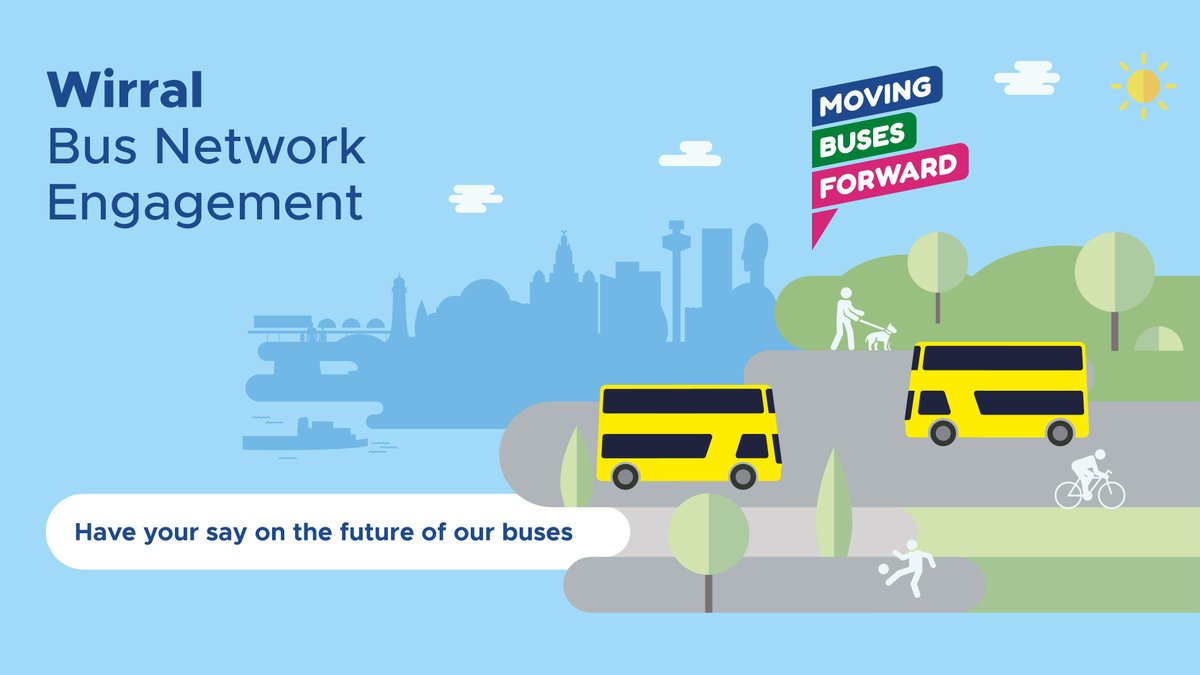 LpoolCityRegion's tweet photo. #MovingBusesForward 📣 Do you use Wirral bus services?  

We want to know what future changes or improvements you think would be beneficial to the bus network in Wirral. 

Have your say 👉 https://t.co/342SoKNuD6

@merseytravel @wirralcouncil https://t.co/WXrzcz0dpG
