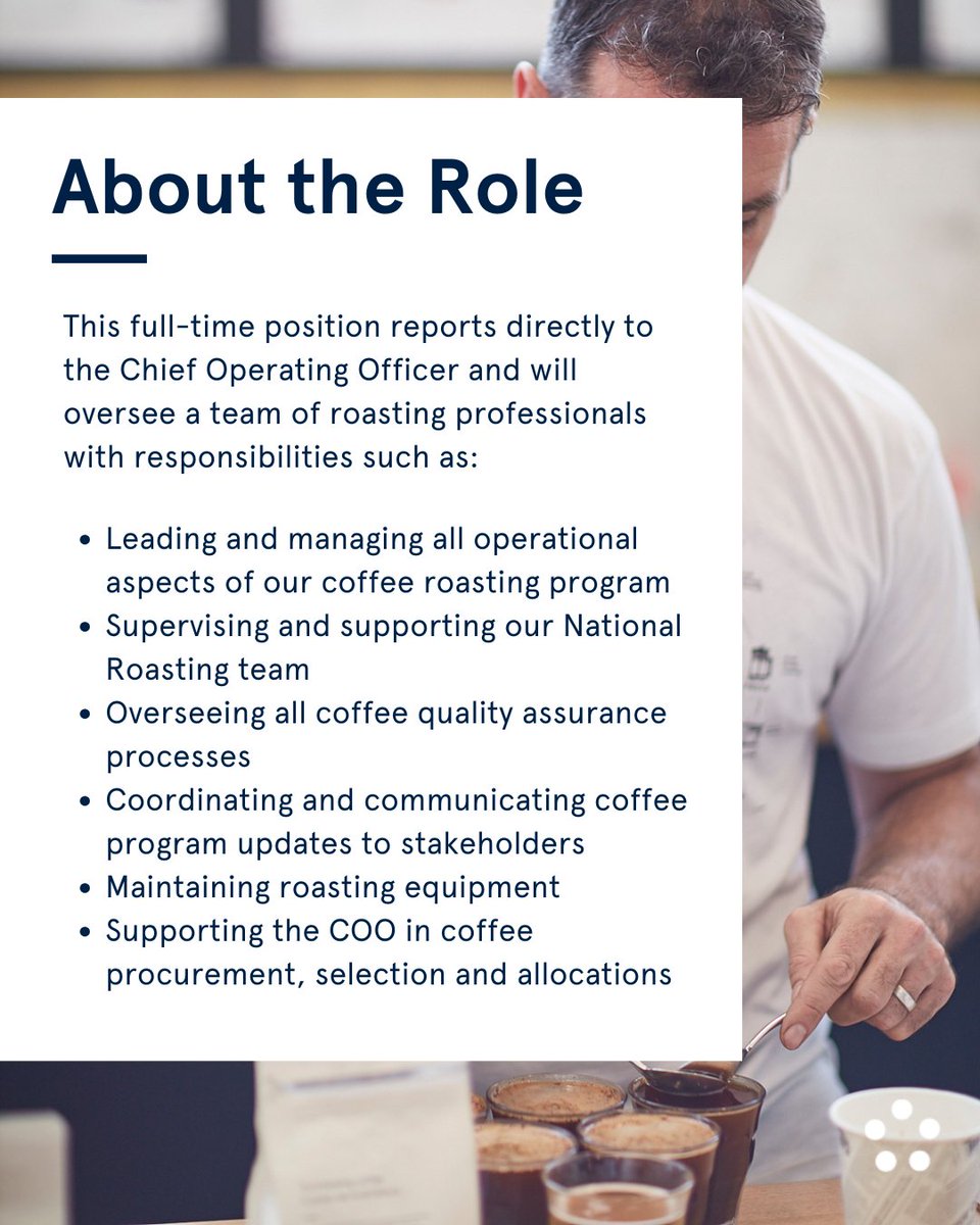 We're on the hunt for a National Roasting Manager to run our roasting ops nationwide. Based at our Cheltenham roastery, you’ll oversee all aspects of our coffee roasting  program and guide a talented team to keep our coffee consistently outstanding.

👉 loom.ly/ShLytmo