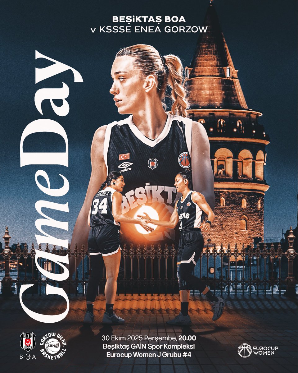 🦅 Bugün #BeşiktaşınMaçıVar 

🏆 <a href="/EuroCupWomen/">EuroCup Women</a> J Grubu 4. Hafta 
🆚 KSSSE Enea Gorzow
⏰ 20.00
📍 Beşiktaş GAİN Spor Kompleksi
📺 FIBA YouTube