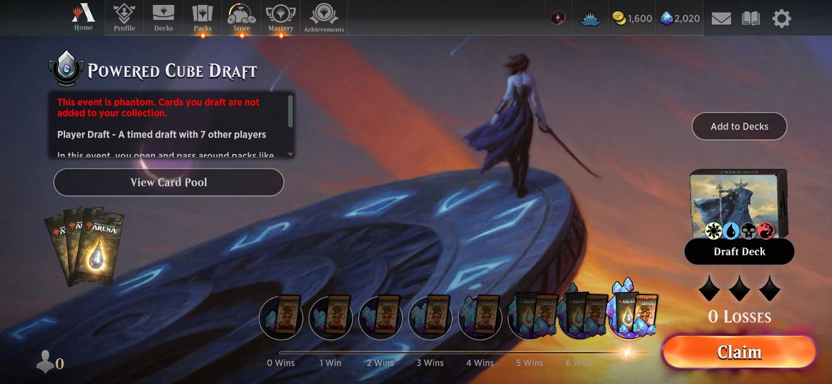 UppercaseTeee's tweet photo. @lsv this arena cube sure is something this whole draft and 7-0 took about 45 minutes #speedrun https://t.co/JEfY03j5iX