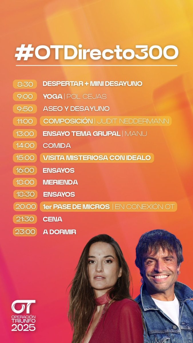 OT_Oficial's tweet photo. 🫡 ¡Buenos días de #OTDirecto30O con @PolCejas, @juditneddermann, @ManuGuix y el primer pase de micros de la Gala 7! 💙  

🔴 Síguelo en DIRECTO 👉🏻 https://t.co/Y1O1NZwZXk ✨ https://t.co/Tc7yjFWk7B