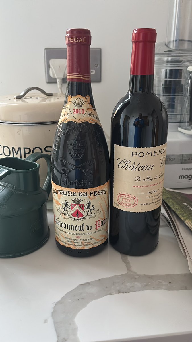 This weeks luncheon wines. One is considerably better than the other imo