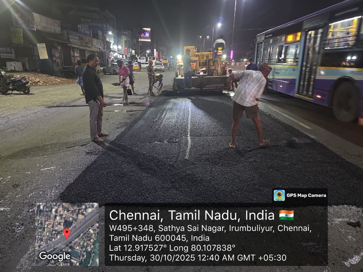 Restoration of rain damaged stretches in Chennai
Irumbuliyur