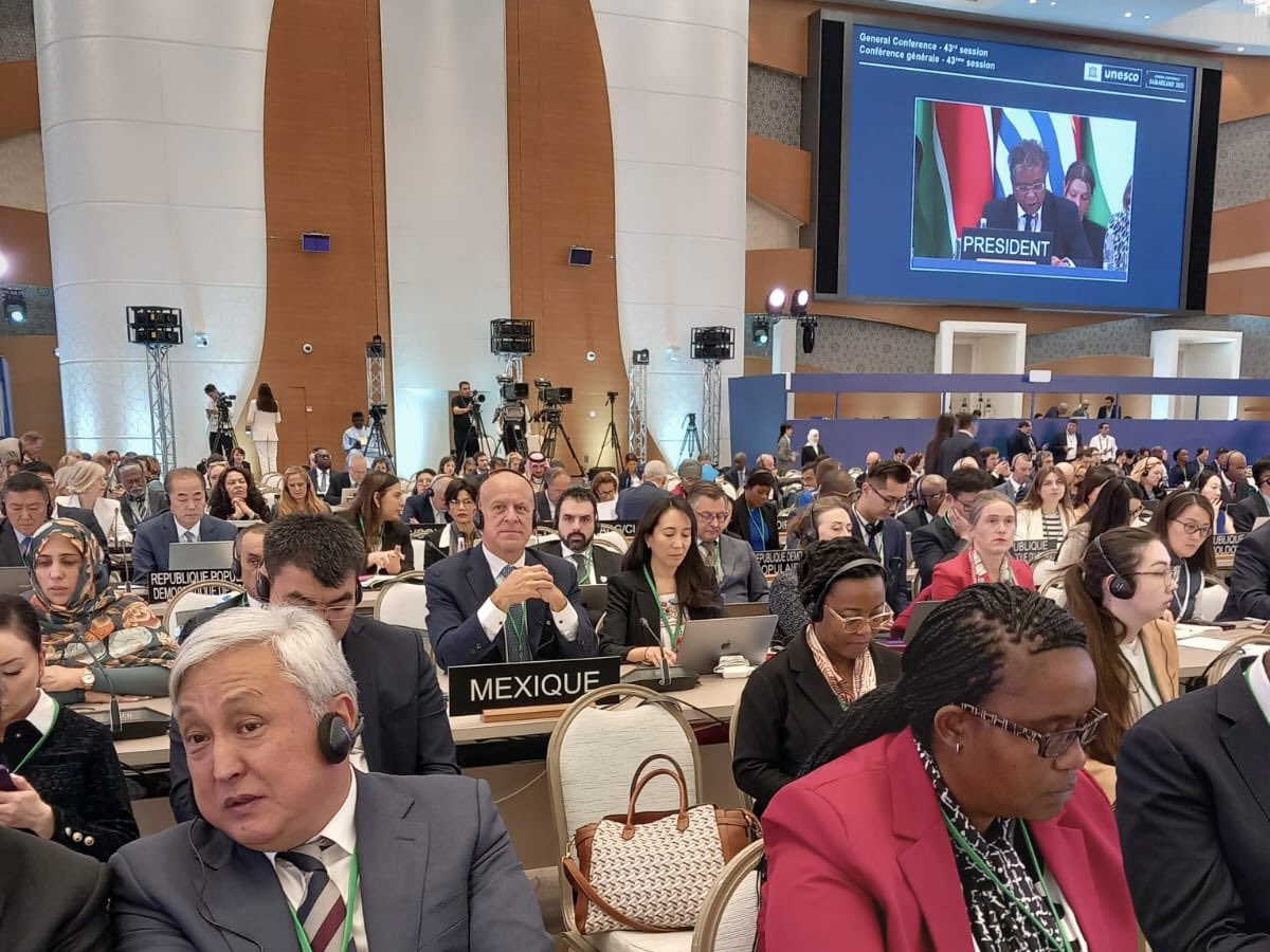 Inician los trabajos de la #43ConferenciaGeneral de la <a href="/UNESCO/">UNESCO 🏛️ #Education #Sciences #Culture 🇺🇳</a> en #Samarcanda, Uzbekistán 🇺🇿: lugar ancestral de encuentro de culturas 🌍🤝 #UNESCO43GC