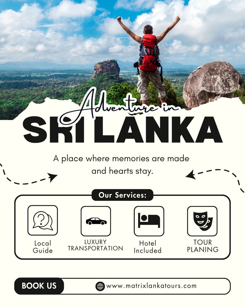 matrixlankatour's tweet photo. Embark on an unforgettable adventure in Sri Lanka with Matrix Lanka Tours! 🌴✨ https://t.co/879sX4Zj3a