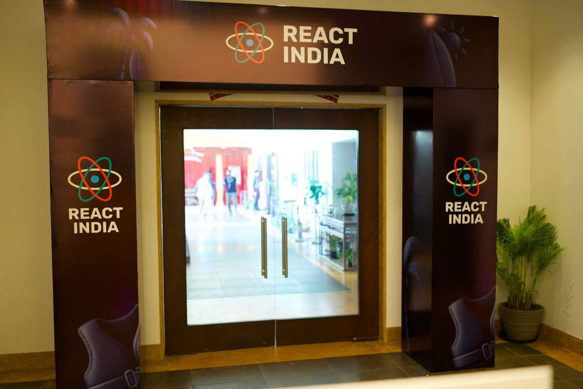react_india's tweet image. The stage is set. The vibes are tropical. The community is ready. 🌴⚛️
Welcome to #ReactIndia2025 — where React meets the beach and innovation meets fun!
Let’s code, connect, and celebrate together!