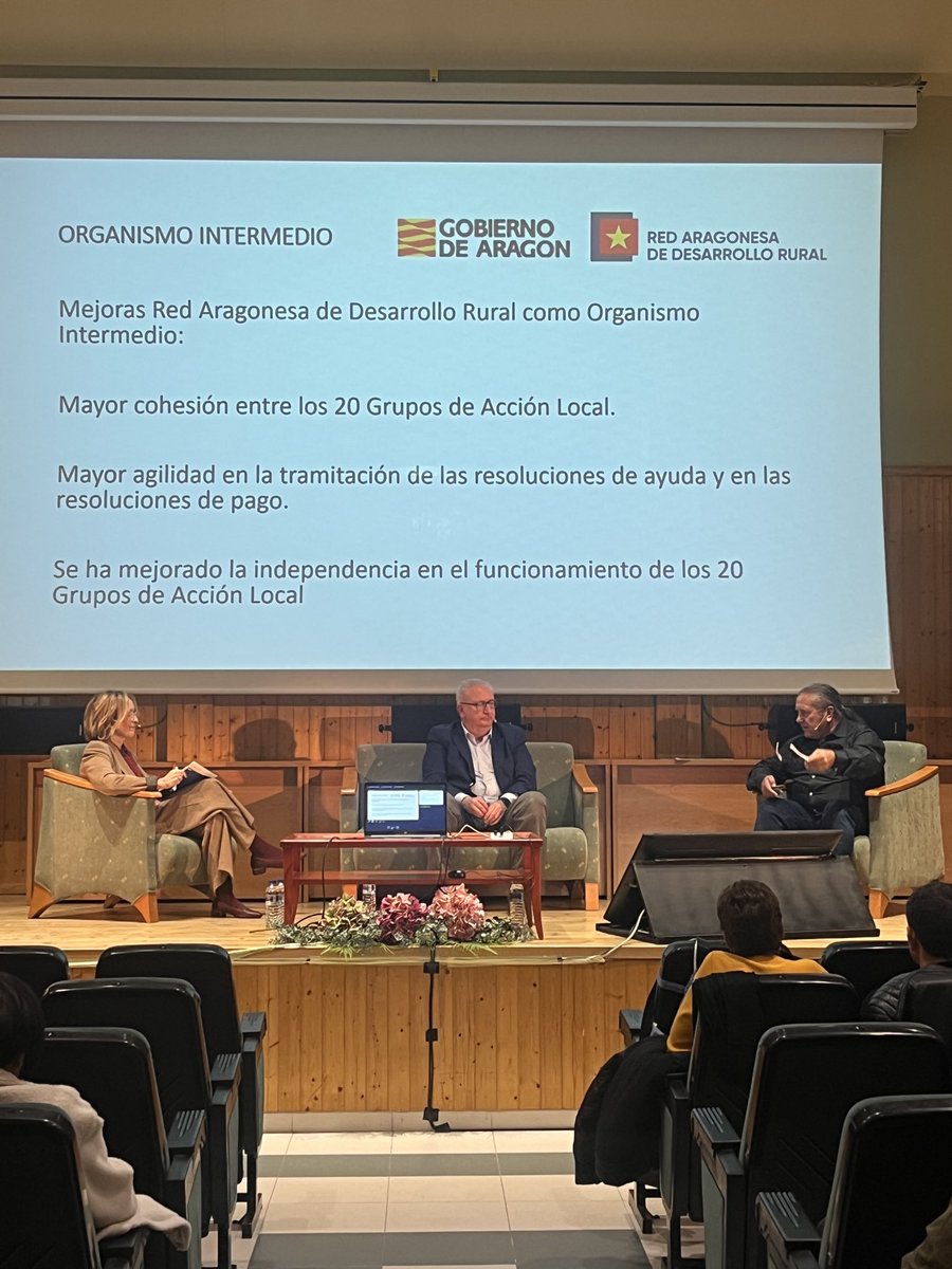La primera mesa redonda de hoy nos hace reflexionar sobre políticas públicas para la innovación en los territorios rurales. 
Con Adrián Muelas, de <a href="/mitecogob/">Transición Ecológica y Reto Demográfico</a> 
José Manuel Penella. De <a href="/AragonRural/">Red Aragonesa de Desarrollo Rural</a>
José Luis Jericó, de <a href="/DPZaragoza/">Diputación de Zaragoza</a> 
y Carmen Montañés, del <a href="/aytoejea/">Ayuntamiento de Ejea de los Caballeros</a>