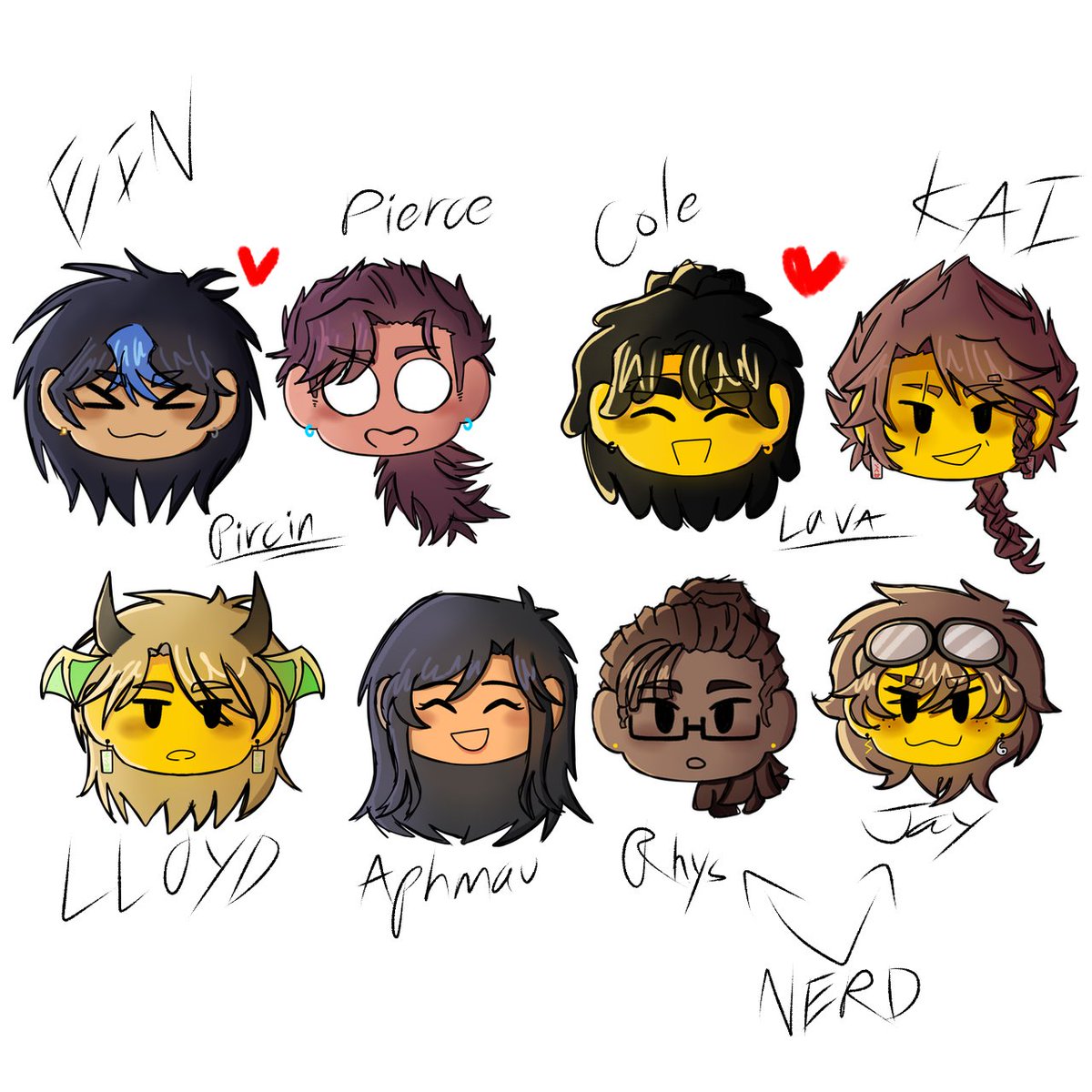 Mr_RatKing's tweet photo. #APHMAU X #NINJAGO !!? 😯😯
#ein x #pierce #piercin || #kaismith x #colebrookstone #lavashipping or #firestone then there's #lloydgarmadon then our fav nerds, #jaywalker and #rhys :3 CHIBI https://t.co/2JwjhtDCAx