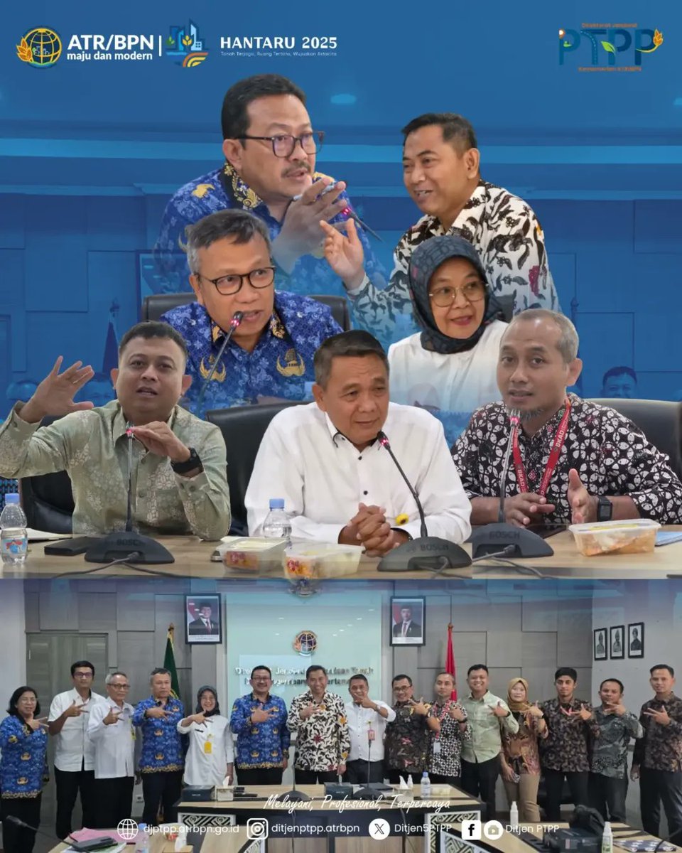 KANTAHKABKUDUS's tweet photo. Direktorat Konsolidasi Tanah dan Pengembangan Pertanahan melaksanakan rapat koordinasi terkait Penyelenggaraan Konsolidasi Tanah di Kabupaten Banyumas pada Selasa (28/10/2025) di ruang rapat Direktorat Jenderal Pengadaan Tanah dan Pengembangan Pertanahan. 
#DitjenPTPP https://t.co/lJZUfj3lAf