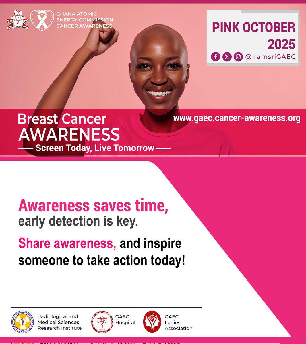 𝐏𝐢𝐧𝐤 𝐎𝐜𝐭𝐨𝐛𝐞𝐫  - 𝐁𝐫𝐞𝐚𝐬𝐭 𝐂𝐚𝐧𝐜𝐞𝐫 𝐀𝐰𝐚𝐫𝐞𝐧𝐞𝐬𝐬 𝐌𝐨𝐧𝐭𝐡 - DAY 30🎗 
Know the signs. Check yourself. Spread awareness
#BreastCancerAwareness #EarlyDetection #thinkpink