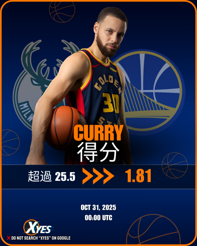 XYesofficialZH's tweet photo. 🔥 道具投注：史蒂芬·柯瑞 對陣密爾瓦基公鹿，得分超過 25.5 分！🏀

#NBA #XYes https://t.co/dl2G3bkK1T