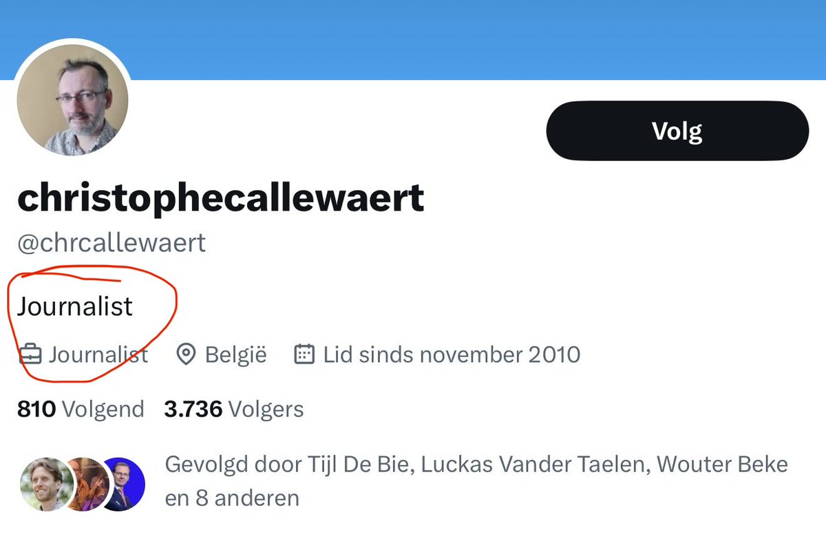 KoenVdWeghe's tweet photo. @chrcallewaert Haal dit toch eens weg uit dat profiel! Je bent een schande voor mensen die wel aan journalistiek doen. https://t.co/D7KegBSb7a