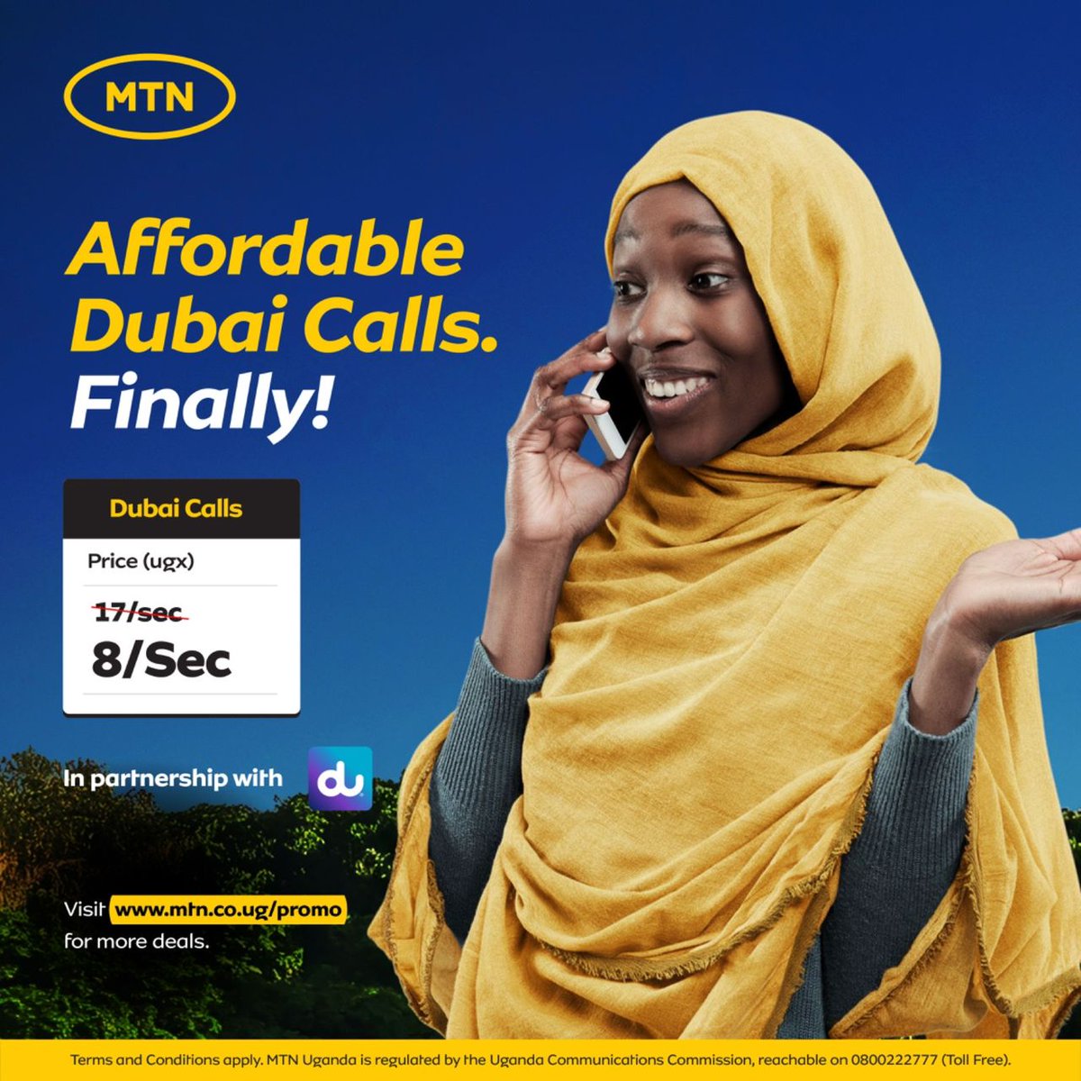 mtnug's tweet photo. Your people in Dubai just got closer. 

Talk more, laugh longer, and keep every moment alive all at just UGX 8/sec.
No bundles. No drama. Just airtime that keeps connections real.

Dial +971, add the number, and say hello today.
 #TogetherWeAreUnstoppable https://t.co/lJL8H85T52