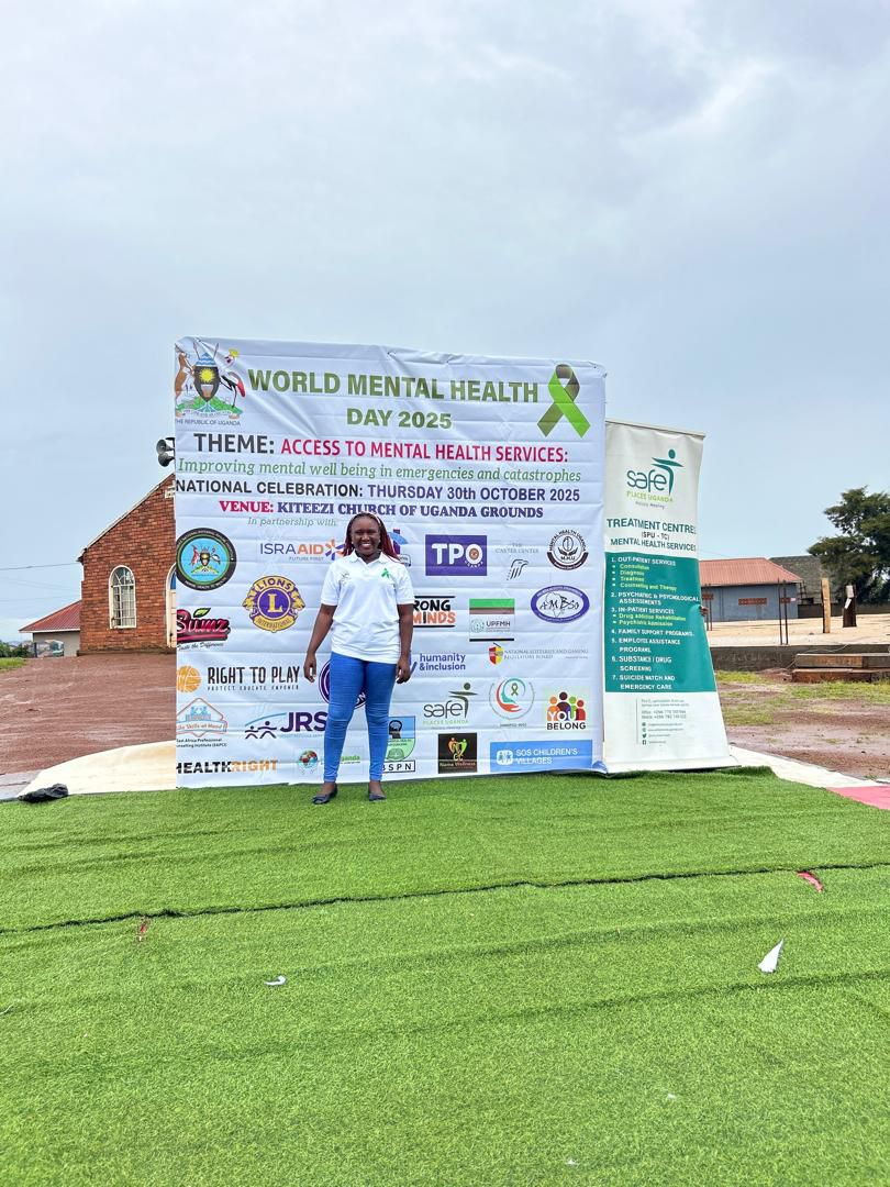 Grapes21GHN's tweet photo. Our #GBV/MHPSS Officer represented GNH at the World Mental Health Day celebrations at Kiteezi Grounds.
Theme: “Access to #MentalHealth Services for All.”
Together, we champion mental well-being and inclusive support.
#WorldMentalHealthDay #ISRAAID #GNH #MentalHealthMatters #OPM https://t.co/MCJfyzcYaq