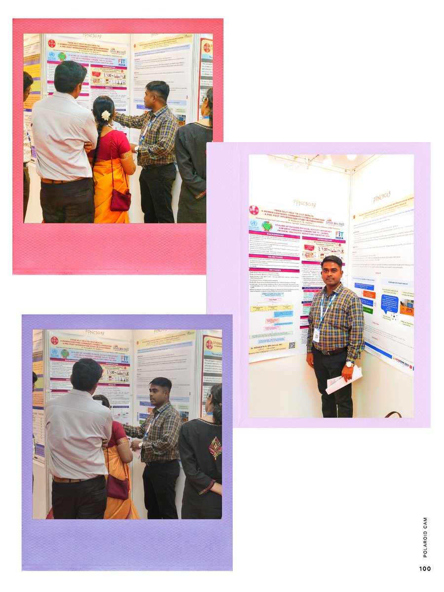 At #DPHICON2025 poster, 'From Self-Help to Self-Health,' showcases a successful women-centered fitness intervention in Puducherry! 🏃‍♀️💪 Proven results in community health promotion. Empowering women leads to healthier communities. Stop by and discuss! #WomensHealth #PublicHealth