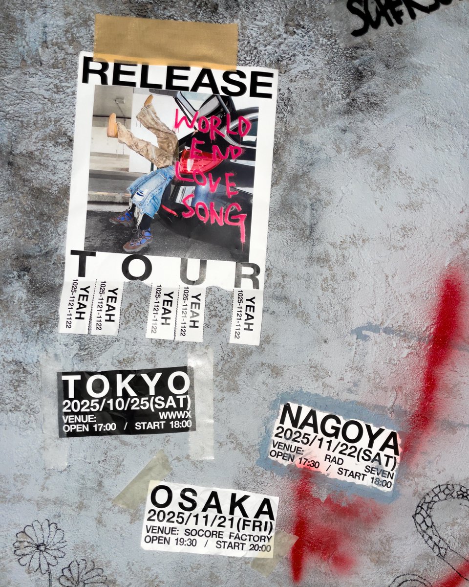 10/31 20:00
大阪公演チケット追加販売
先着です