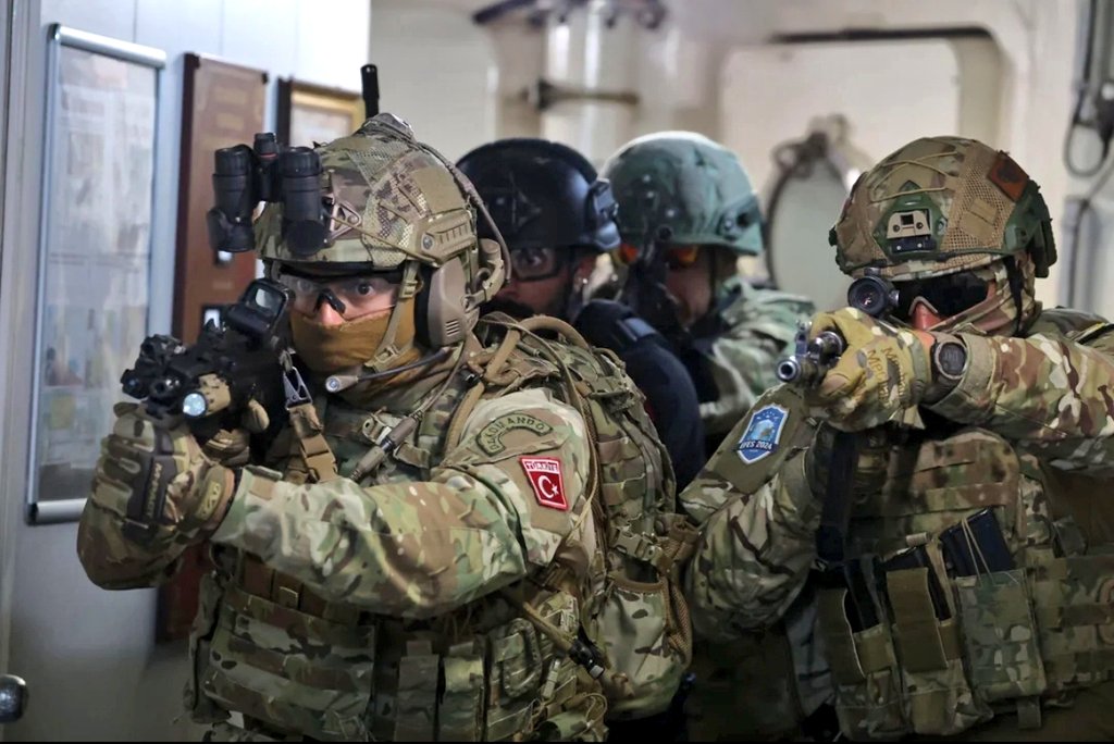 Joint Navy SOF units conducting VBSS exercise as a a part of EFES-2024 in Turkiye.