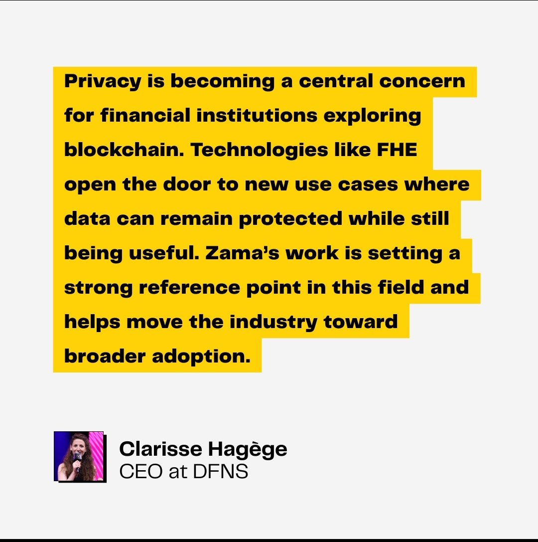 EErinmez82864's tweet photo. As a Zama MPC operator, Dfns will help secure the private FHE key that powers the Zama Protocol, ensuring confidentiality without compromising verifiability.

@zama 
#ZamaCreatorProgram #ZamaFHE https://t.co/MNL4524RAk
