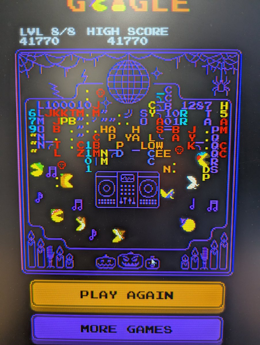 Worldwide productivity stalls today.
Goto Google.com
Pacman themed Halloween game to play.
..it's not even Friday!!