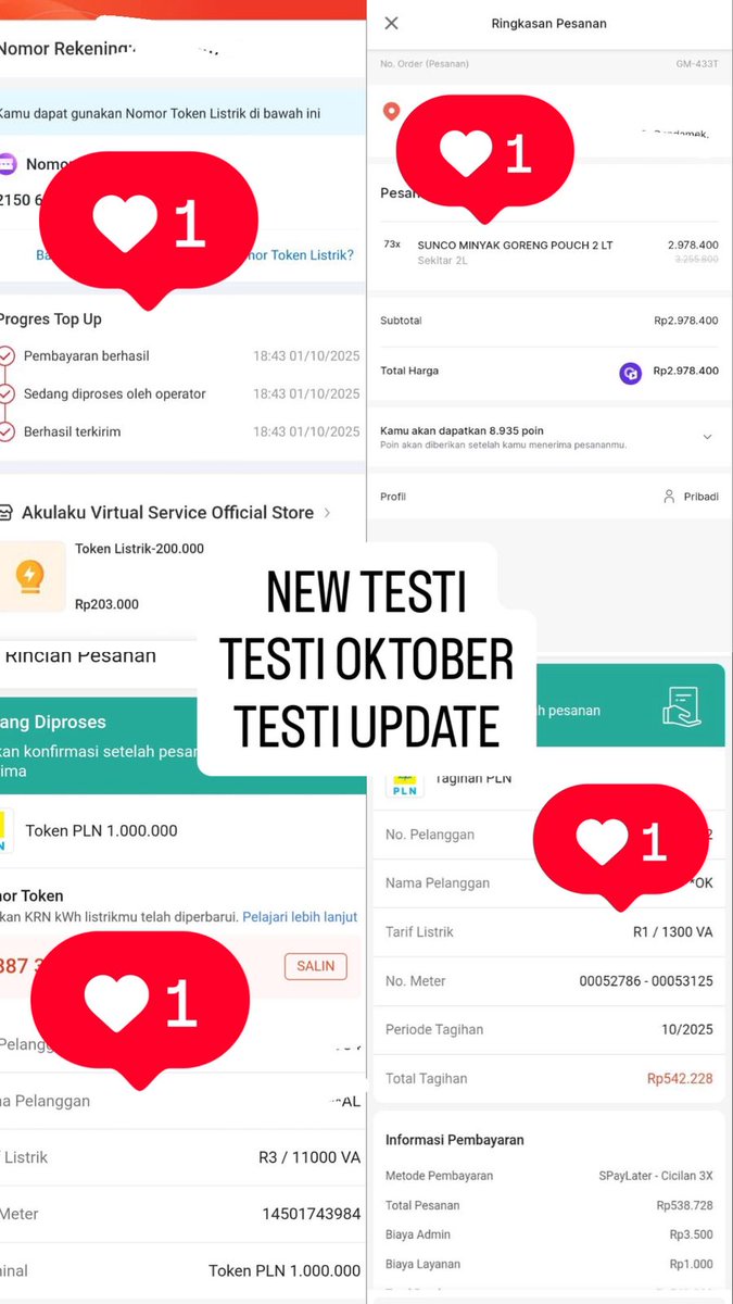 gestunbysonyaaa's tweet photo. Testi Gestun Tanggal : 30 Oktober 

1.529 - YUP : 2 JT
1.530 - Akulaku : 500 JT 
1.531 - Gopaylater : 1 JT
1.532 - Spaylater : 1 JT 

#zonauang https://t.co/IAXnTKcFdK