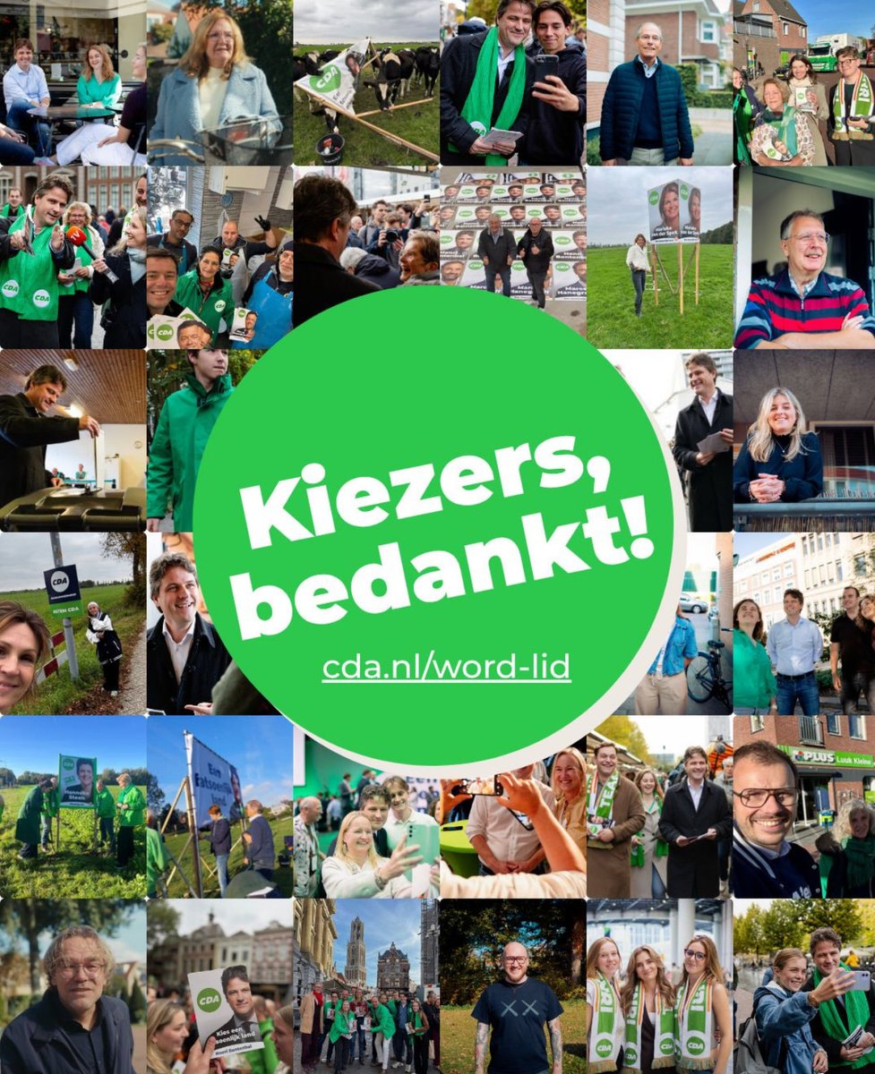 Het CDA is weer terug! We zijn trots op onze partij, onze partijleider, onze geweldige kandidaten en ons CDA-team. Dank aan iedereen die heeft bijgedragen aan dit enorme succes en dank aan alle kiezers.