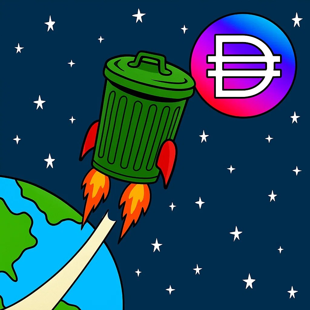 PulseDaiWin's tweet image. These days, garbage can literally fly to the moon.

#pDAI