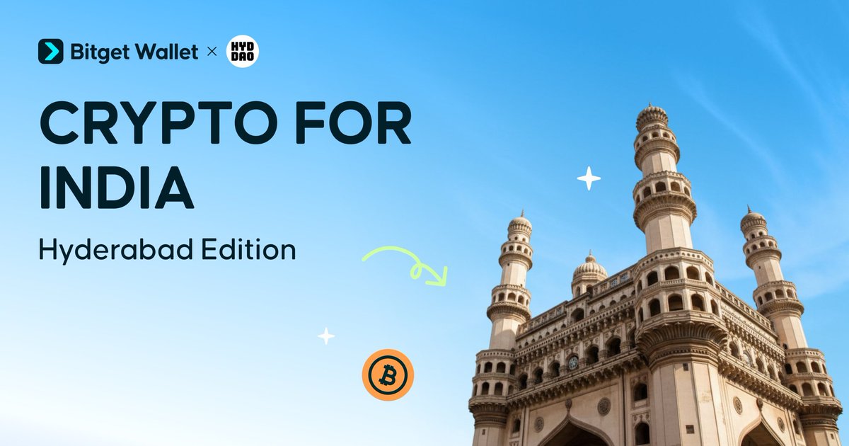 BitgetWalletSA's tweet image. Crypto for India: Hyderabad Edition 🇮🇳

Bitget Wallet is coming to the City of Pearls! 💎
Join us for an evening of Web3 energy, real talks, and great vibes with the Bitget Wallet fam.

This one’s for the Bitget Wallet community, builders, and traders — whether you’re here to…