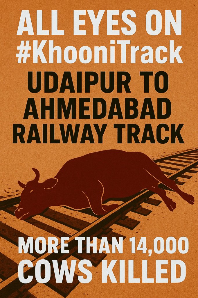 vikasjoshi73's tweet photo. #khoonitrack गौ माता की रक्षा हेतु रेल विभाग अवश्य ही ठोस कदम उठाए भारतभूमि की धरा पर गौ माता को माँ का स्थान स्थान ऐसे ही प्रदत्त नहीं है कहा गया है  गावो विश्वस्य मातर: अतः असरवा अहमदाबाद ट्रैक पर अवश्य ही तार बंदी का उचित निर्णय ले #khoonitrack https://t.co/1AWBQpKHhQ