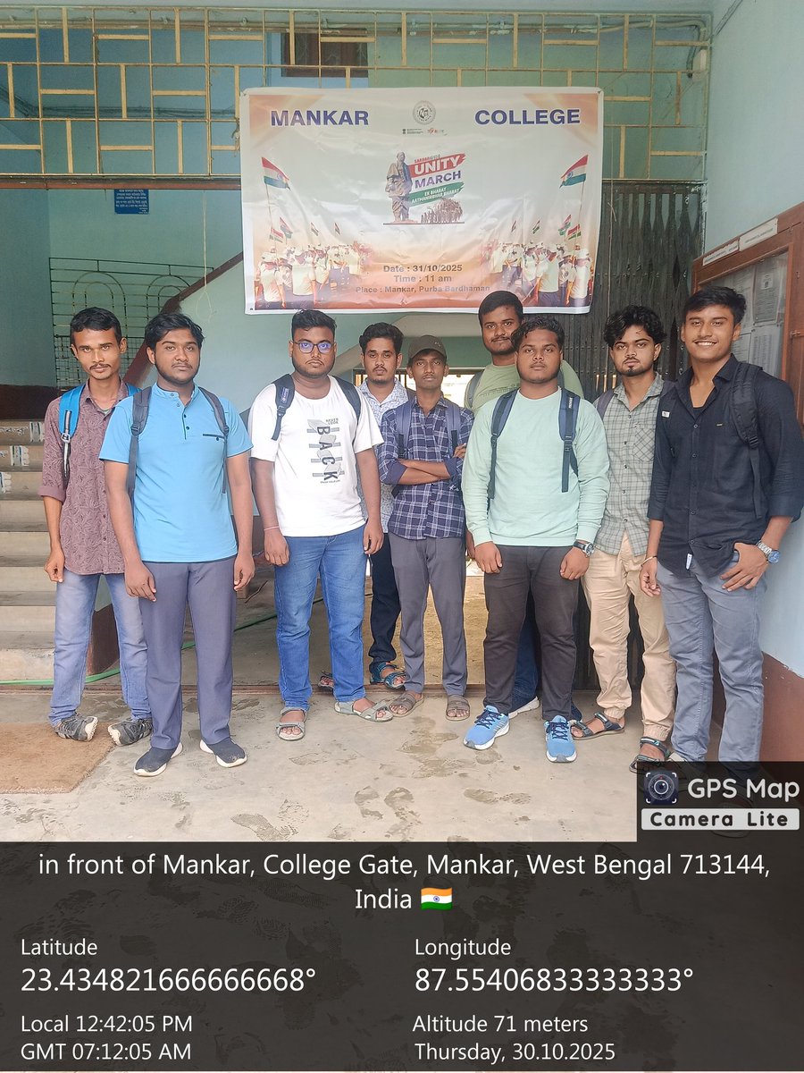 MankarNss's tweet photo. #Sardar150 
#UnityMarch
Ek Bharat Aatmanirbhar Bharat
Mankar College
West Bengal
@_NSSIndia @EduMinOfIndia @mansukhmandviya @khadseraksha @rdnss_kolkata @ugc_india @YASMinistry @PMOIndia @MYBharatHQ @agnimeel_voice https://t.co/JyxPD7hUHQ