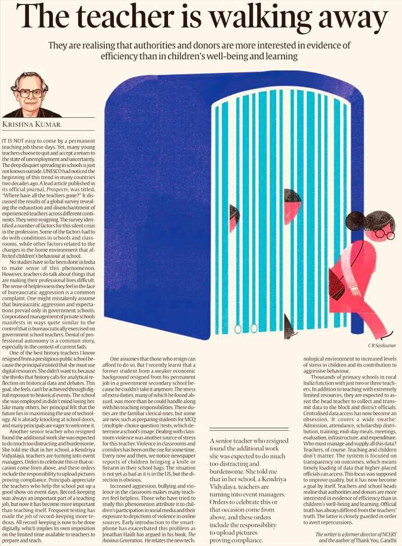 Meetdani_01's tweet image. શિક્ષકો &apos;શિક્ષણ&apos; નથી છોડી રહ્યા, પણ &apos;શિક્ષણ જે બની ગયું છે&apos; તે છોડી રહ્યા છે! સરકારી હોય કે ખાનગી, દરેક સિસ્ટમને આંકડાઓનો &apos;દેખાવ&apos; જોઈએ છે. &apos;ગુણવત્તા&apos; કે &apos;અસર&apos; માપવા કરતાં, Activities માપવી સહેલી છે. શિક્ષકની જવાબદારી માત્ર &apos;રિપોર્ટિંગ&apos; બની ગઈ છે, &apos;રીફોર્મિંગ&apos; નહીં. #Education