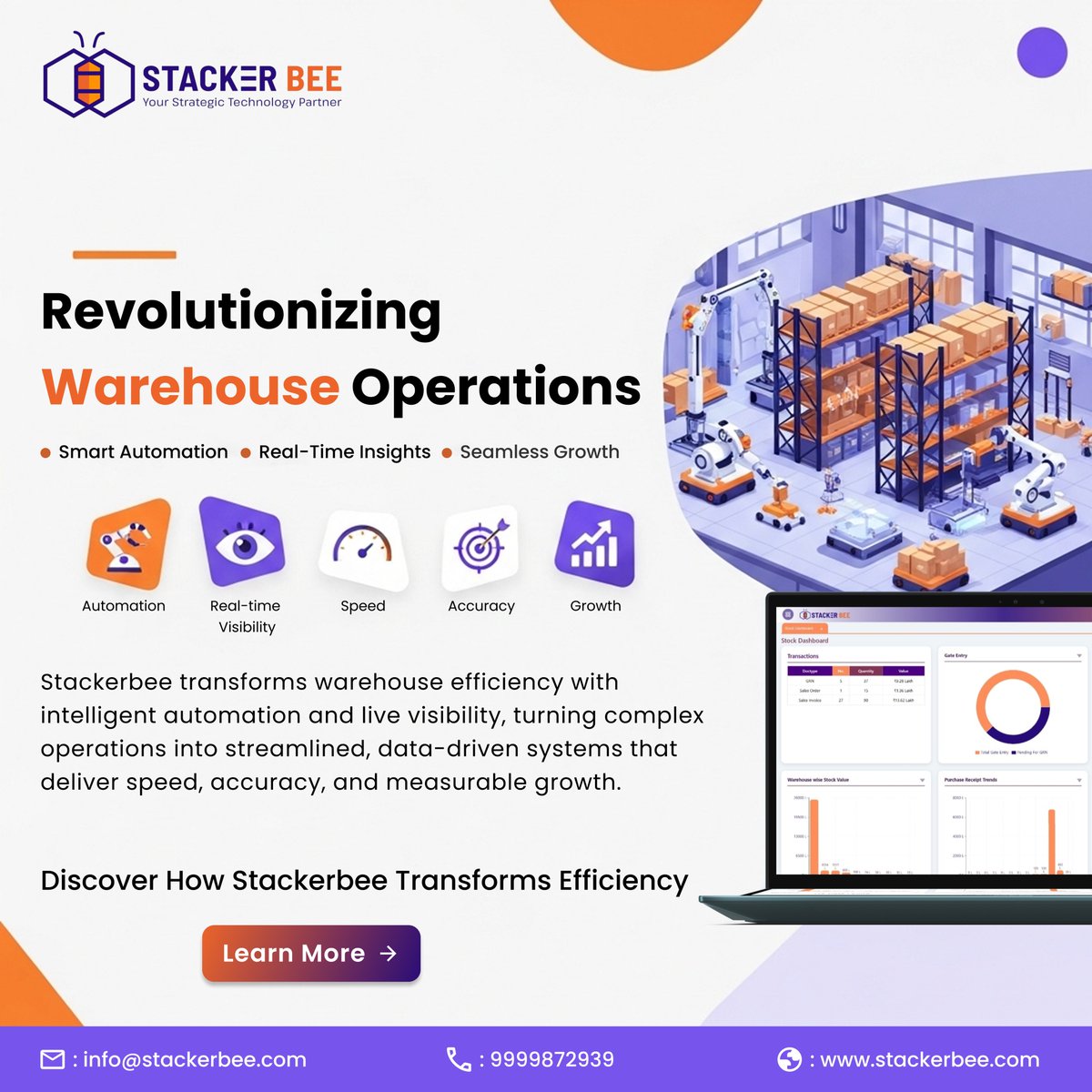 stackerbeelive's tweet image. Ready to Supercharge Your Warehouse?

Meet Stackerbee WMS the ultimate solution that blends AI, automation, and realtime visibility to make your operations smarter than ever!

Call us:📞+919999872939 |🌐 Visit: stackerbee.com

#Stackerbee #WarehouseManagement