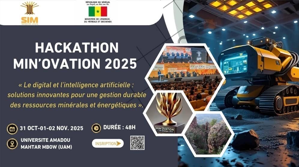Mepsenegal's tweet photo. L’innovation au service de l’extractif ! ⚒️
Le Hackathon Min’ovation 2025 ou le rendez-vous des intelligences 🧠🏆
Durant 48h ⏱️, le jury va évaluer les meilleurs outils proposés pour améliorer la gestion des ressources 🇸🇳.
#MEPM #SGNS #CNSCL #SOMISEN #MIFERSO #Jeunesse #Tech https://t.co/wc9ae4Yxt3