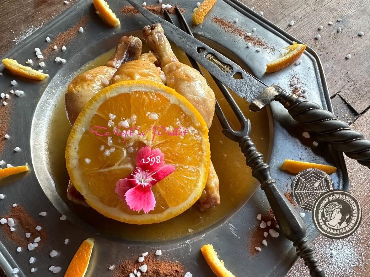tudorfoodrecipe's tweet photo. Perfect #Tudor #dinner for two: To rost a #Pullet
“When thou hast rosted him well, take the iuice of an Oringe, or else Vergice, with Rosewater, Suger, and Sinamon, and lay the Pullet in a dish with this sauce, and send it to the table.” #EatingWithTheTudors https://t.co/uLccjGcsBB