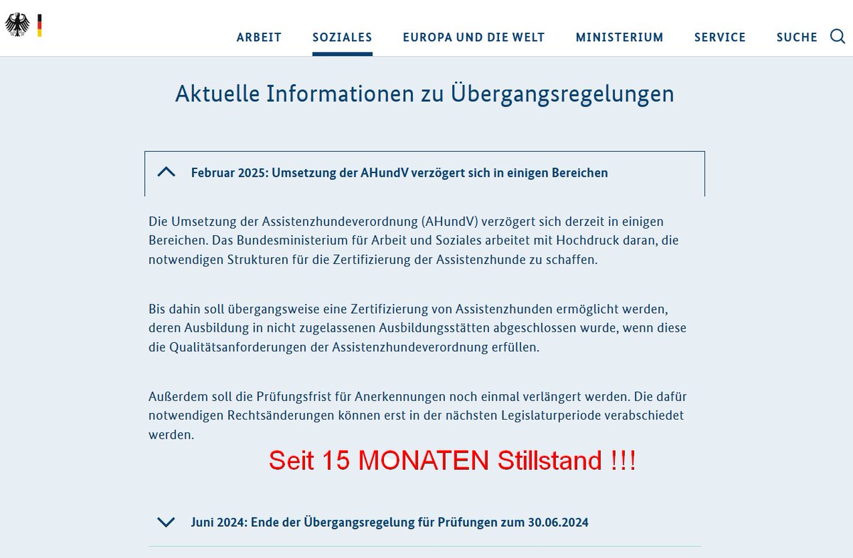_nur_dabei's tweet image. sie schaffen es nicht mal im kleinen irgendetwas OHNE bürokratie zu regeln!
schauen sie nur die AHundV. hunderte behinderte warten auf eine regelung. 16 monate stillstand. irgendwann sind unsere hunde aus altersgründen verstorben😢#behinderte #assistenzhund #diskriminierung