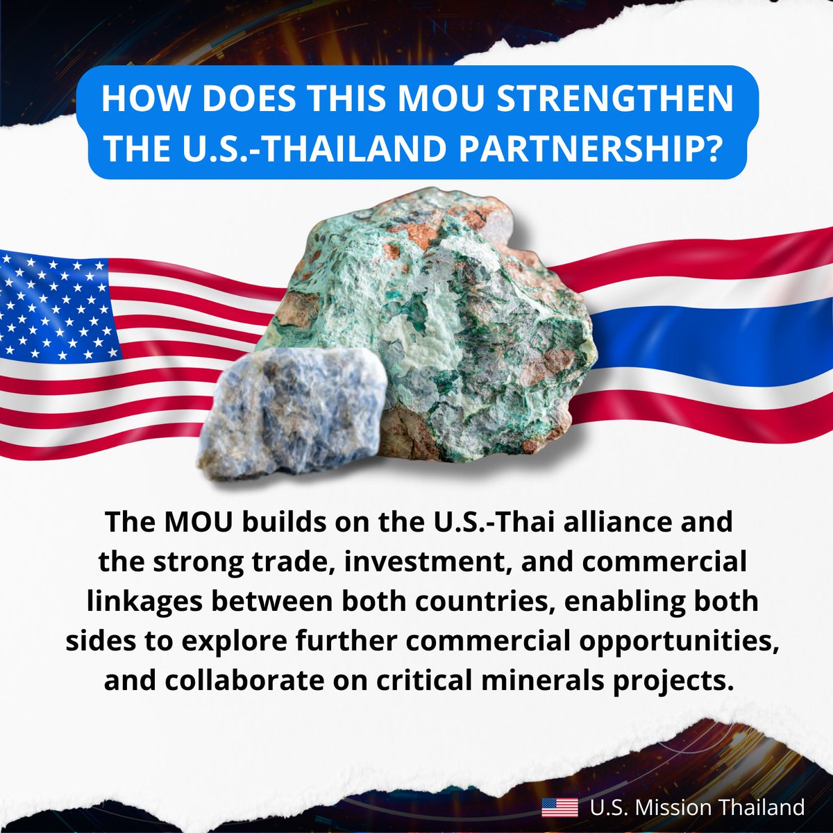 Decoding the Critical Minerals MOU: Why U.S.-Thailand Cooperation on Critical Minerals Matters | How does this MOU strengthen the U.S.-Thailand partnership?