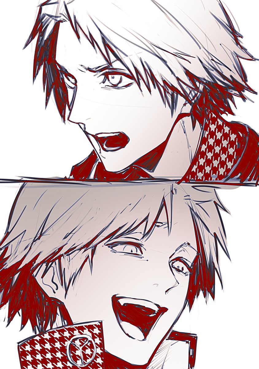 陽介の真面目な顔とにっこり笑顔の差が描きたいね…って描いてたのに、いつの間にか笑顔がシャドウになっちゃって…