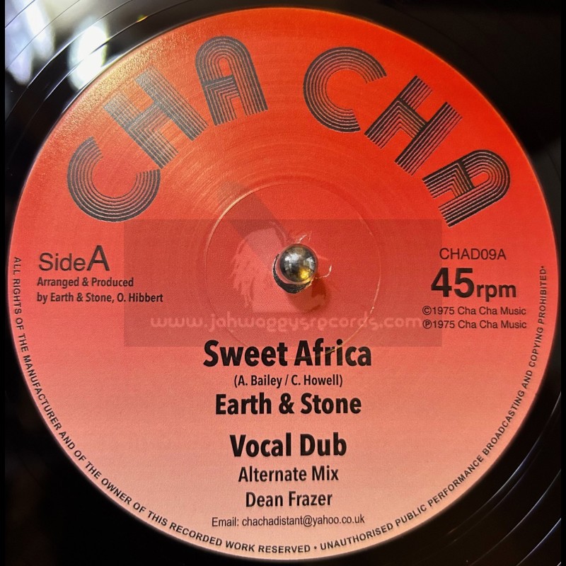 Cha Cha-12"-Sweet Africa / Earth And Stone + Dance With Me / Earth And Stone jahwaggysrecords.com/en/brand-new-1…