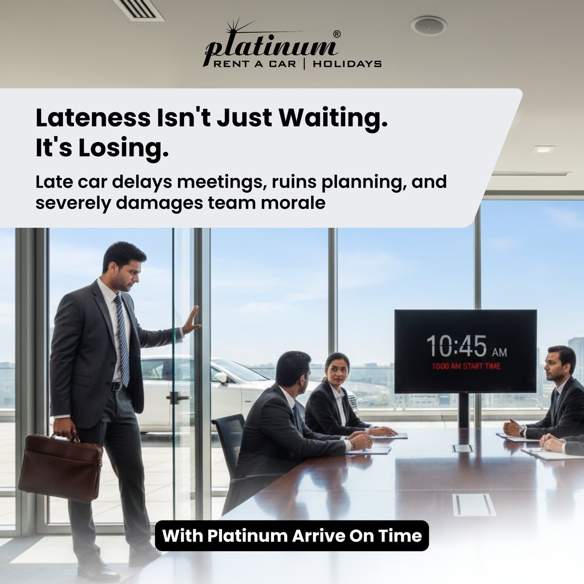 PlatinumMumbai's tweet image. You lose focus in your critical meetings, you lose time in your rigorous planning cycles, and you lose goodwill that hits team morale.

Choose guaranteed, on-time transportation.

Platinum Rent A Car
🌐platinumgroup.in

#ArriveOnTime #GuaranteedUptime #ReliabilityFirst