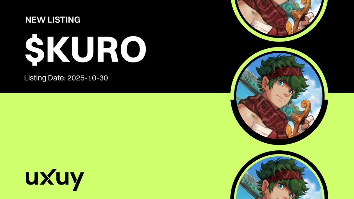 uxuykr's tweet image. 🔥 신규 상장: $KURO

Kuroro Beasts — 비스트를 수집하고 전투하는 Web3 게임 유니버스.

🚀 $KURO, 8시간 만에 4050% 급등! 이제 UXUY에서 거래 가능!
⚡ Solana에서 가스비 0(&amp;gt;$10)

📕 CA: 7H2k7iSHcAmZrXZ1wv9CWRzJbS19C3LZtEd71XRhjBLV
👉 uxuy.com/join/QvJWU08yd…

#UXUY #KURO #KuroroBeasts
