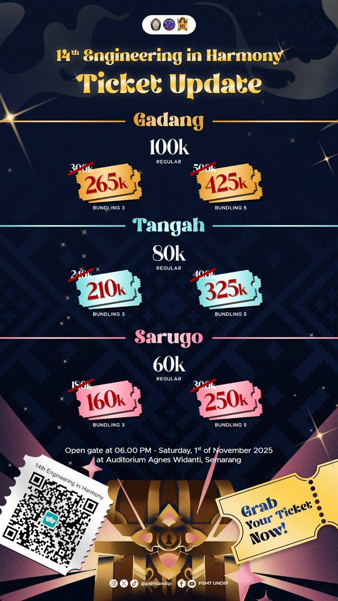 ircoupse's tweet image. GUYSSS AYO NONTON KONSER PSMT 😍‼️
btw ini konser penutup psmt di tahun ini, dan spesialnya kali ini psmt bakal kolaborasi bareng sm psm sv fisip psikologi undip, udinus, unimus, dan ada guest starnya 😱
JADI AYO NONTON, DM ME FOR A SPECIAL PRICE AND FOR MORE INFO 😍