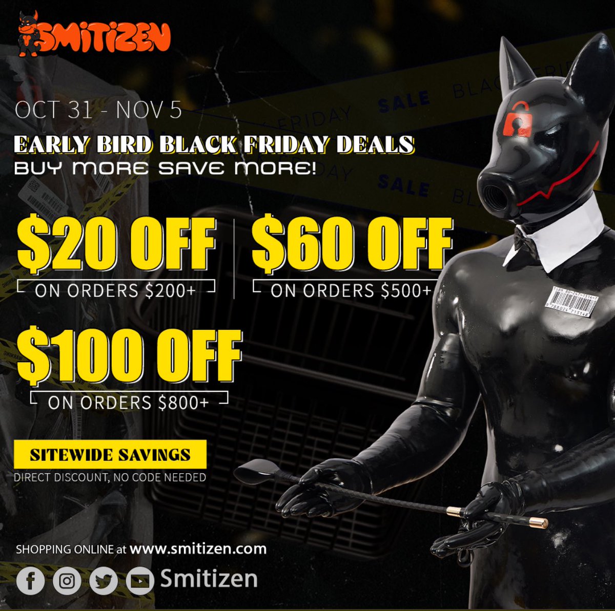 SMITIZEN Black Friday Early Access Begins 🎉  
🗓 Oct 31 – Nov 5  
😍 Buy More Save More 
- Extra $20 OFF $200+ 
- Extra $60 OFF $500+ 
- Extra $100 OFF $800+  
🔥 Daily Flash Sales on Best-Sellers!  
👉 Treat yourself now at smitizen.com/?ref=mauricio 
Use discount code: maurico