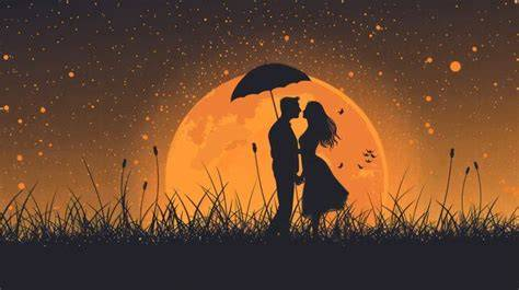 Gib mir die Hand,
Wir wollen einander verwachsen,
...
Manchmal wollen wir stehn
Am Rand des dunkelen Brunnens,
Tief in die Stille zu sehn,
Unsere Liebe zu suchen.

Oder wir treten hinaus
Vom Schatten der goldenen Wälder,
Groß in ein Abendrot,
Das dir berührt sanft die Stirn.