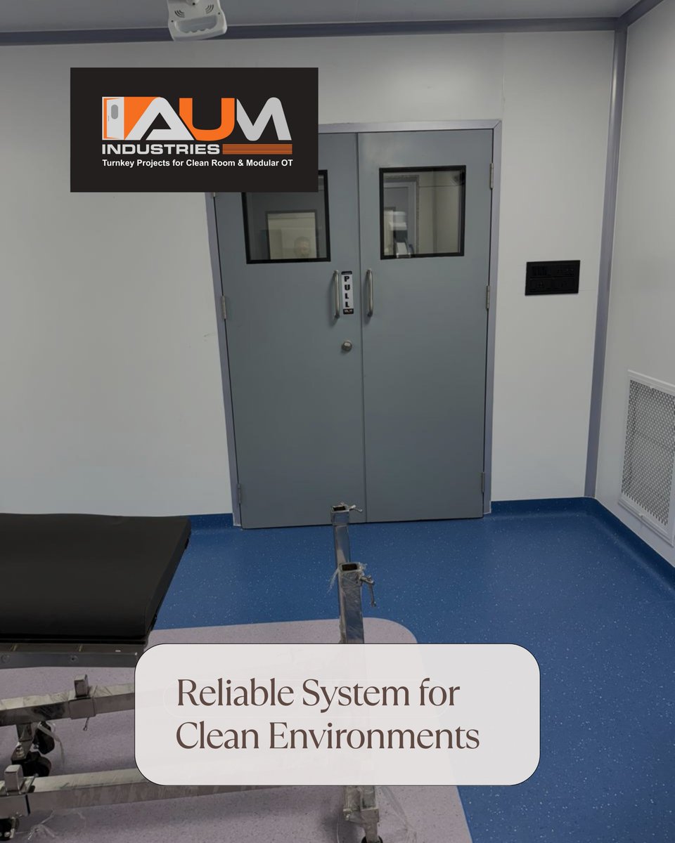 AumIndustries's tweet image. AUM Industries’ Modular OT &amp;amp; ICU solutions are designed for maximum safety, hygiene, and efficiency — creating advanced medical spaces that support precision care and patient comfort. 🌿

#ModularOT #ModularICU #AUMIndustries #HospitalInfrastructure #TurnkeyProjects #Cleanroom