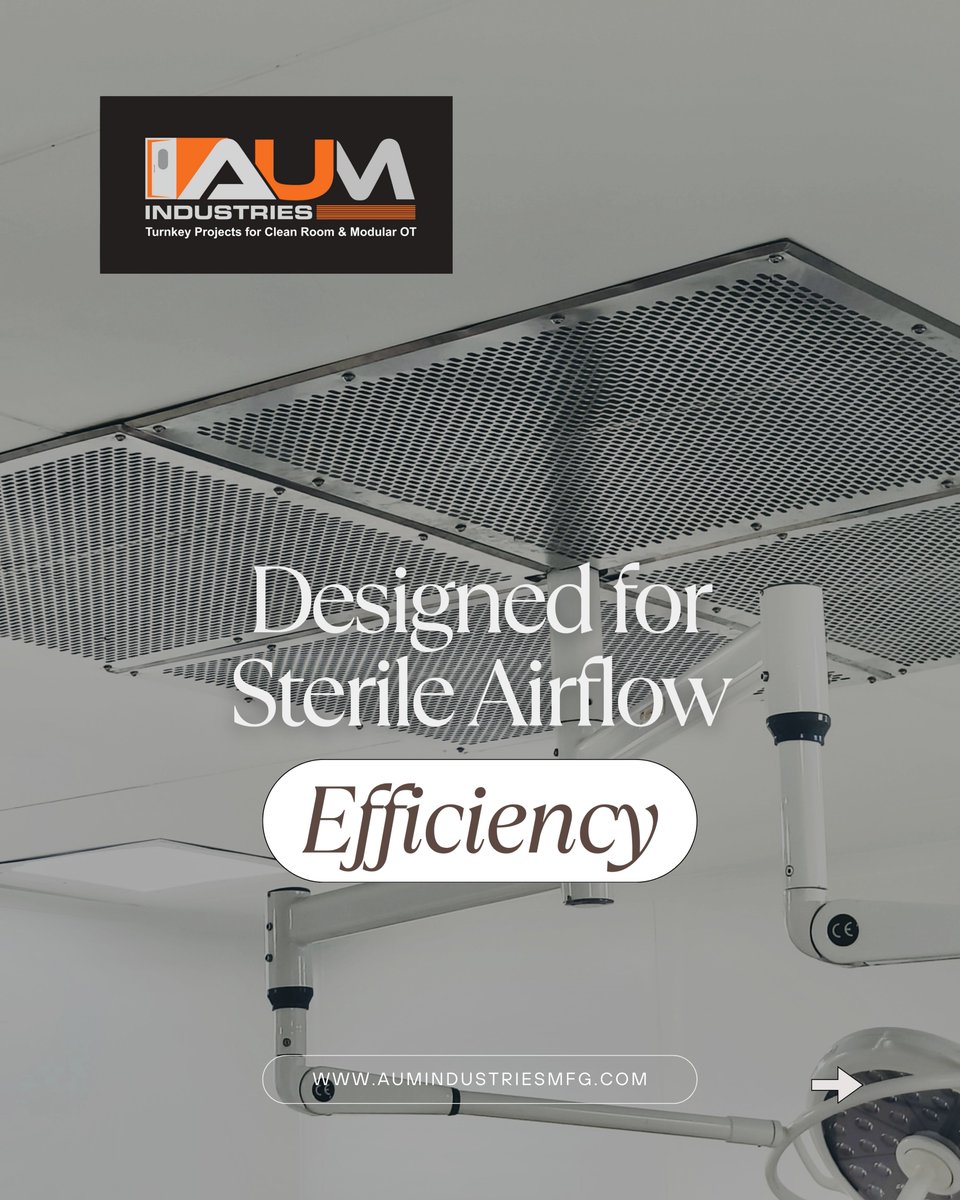 AumIndustries's tweet image. AUM Industries’ Modular OT &amp;amp; ICU solutions are designed for maximum safety, hygiene, and efficiency — creating advanced medical spaces that support precision care and patient comfort. 🌿

#ModularOT #ModularICU #AUMIndustries #HospitalInfrastructure #TurnkeyProjects #Cleanroom